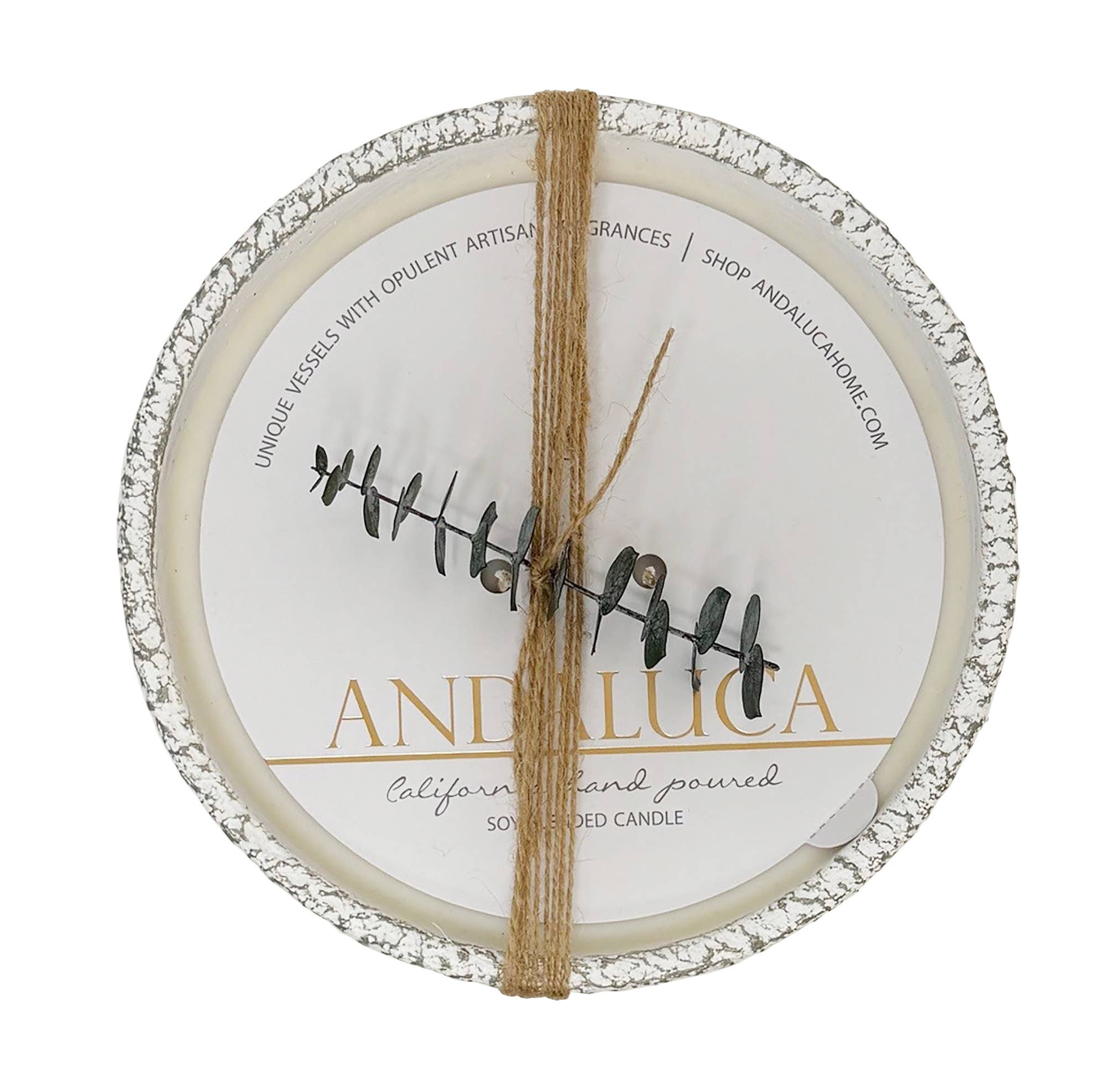 Rustic Earthenware Pedestal Candle: Palo Santo Fragrance