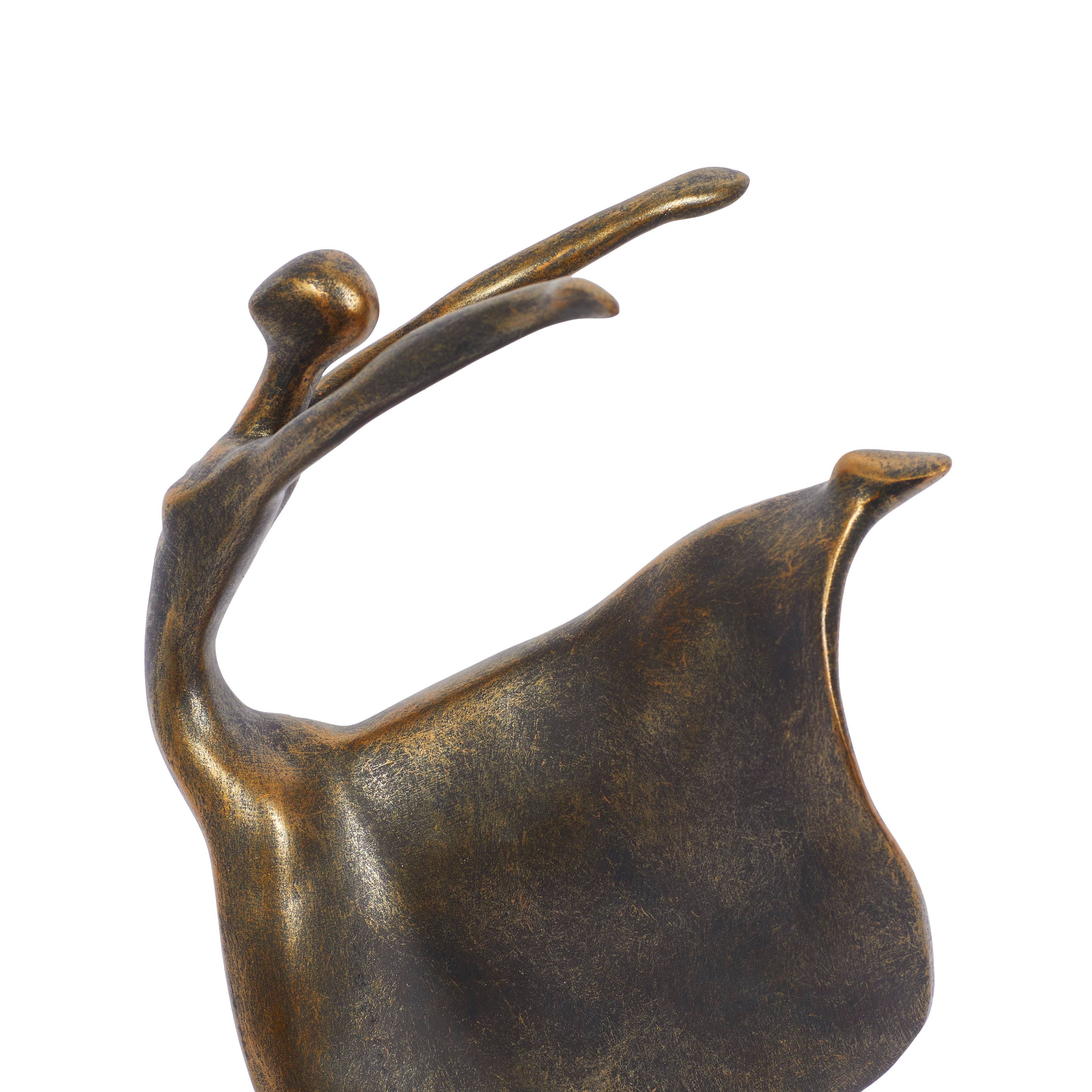 Traditional Brass Polystone Sculpture