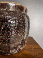 Pompeii Vintage-Style Terracotta Pot, Cracked-Pattern Finish