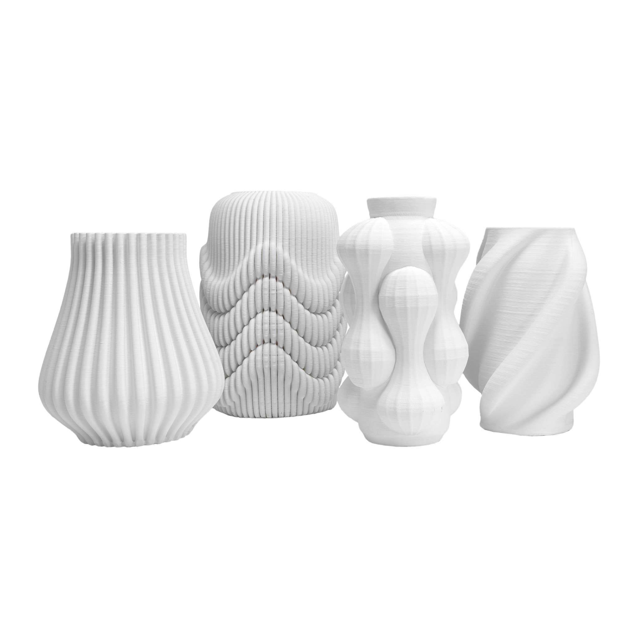 White Textured Vase