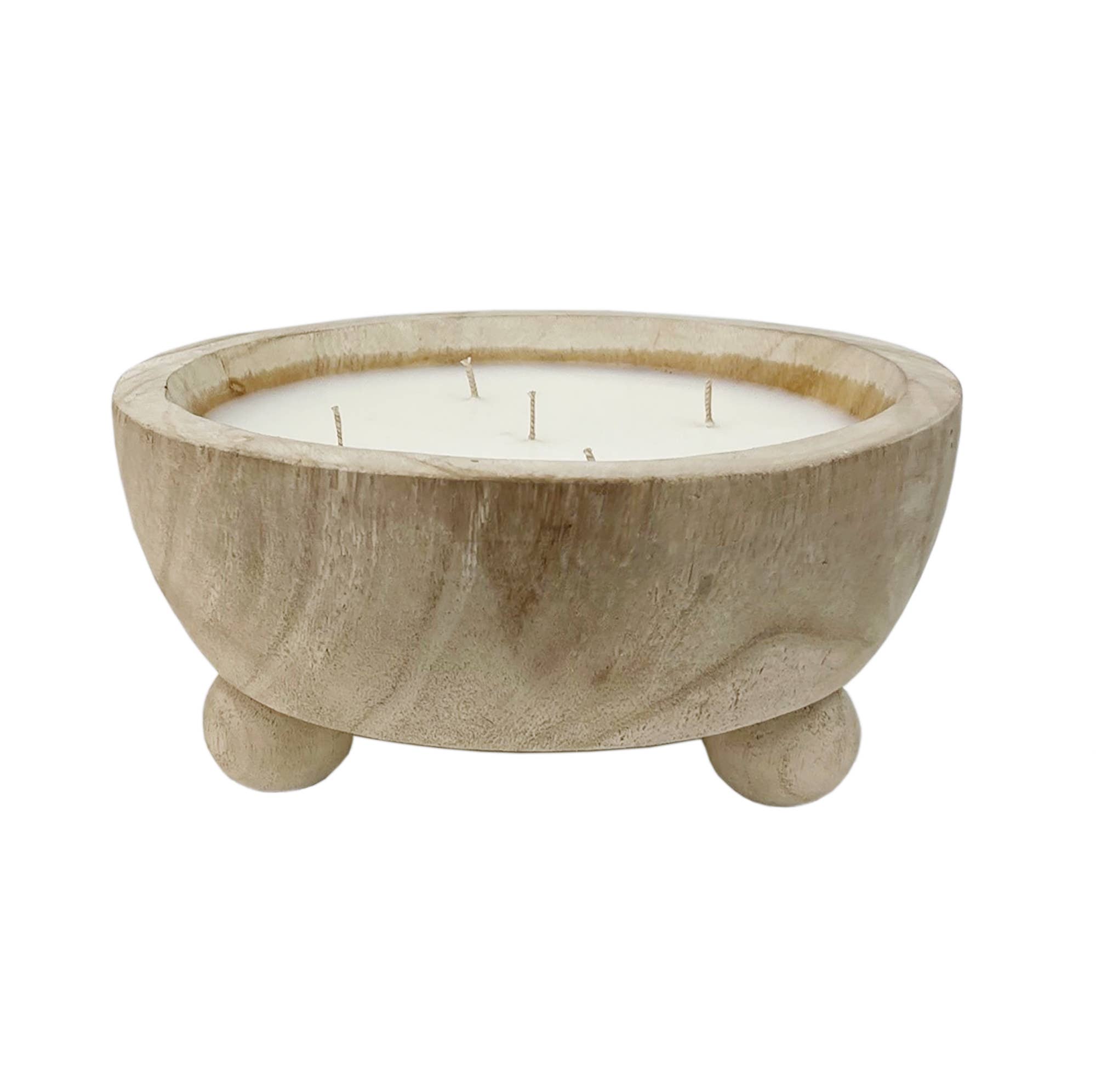 Paulownia Wood Footed Candle
