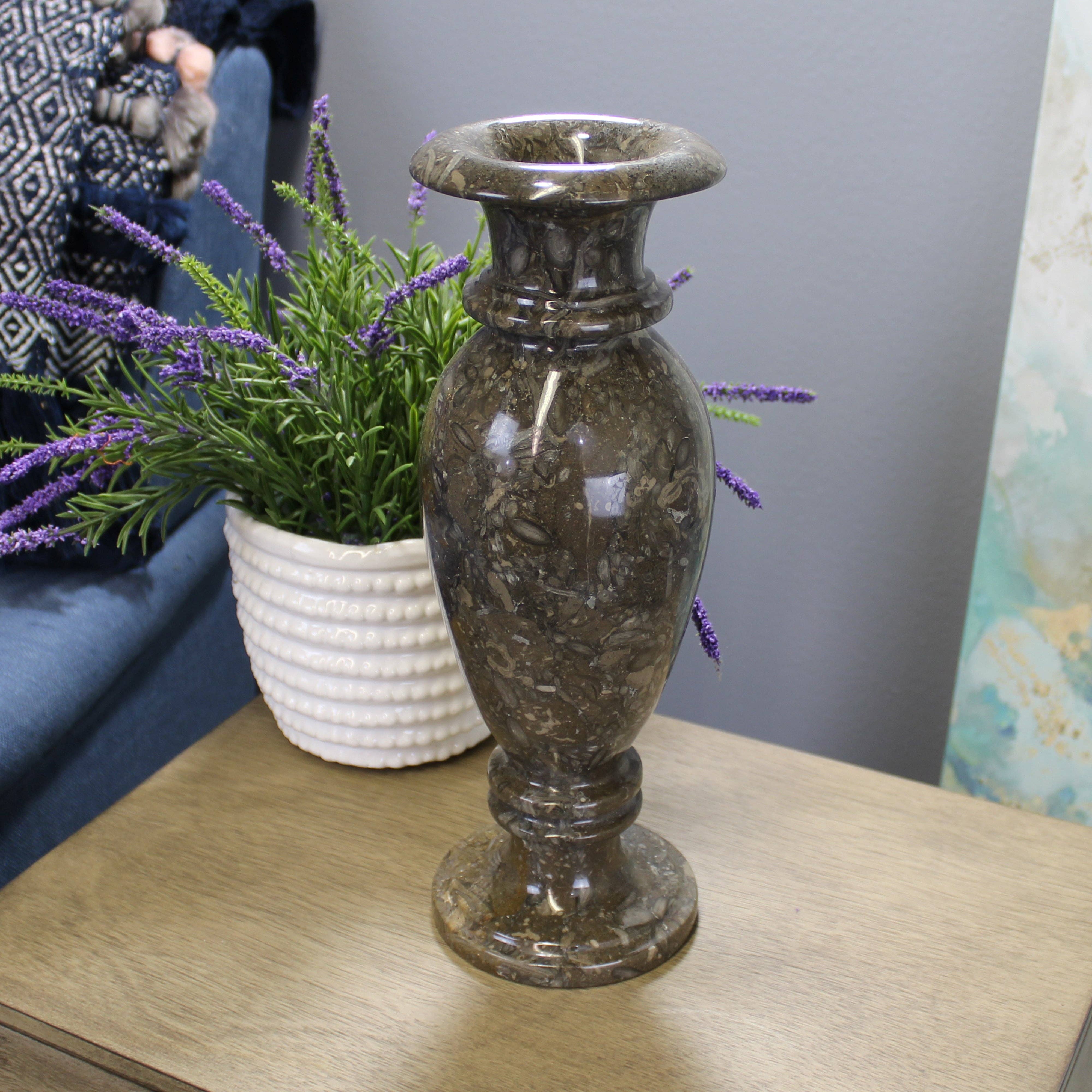 Decorative Marble Gray 12" Table Vase