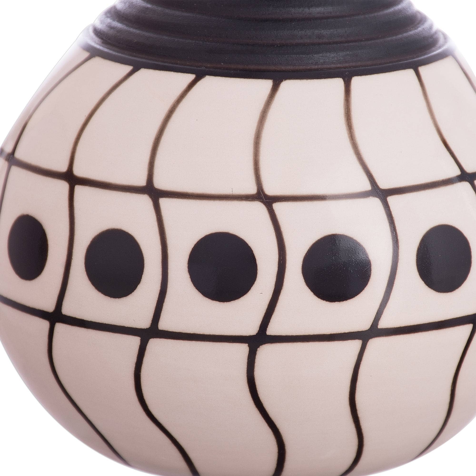 NOVICA Chulucanas Waves Ceramic decorative vase