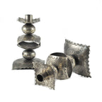 TALL PAIR- STAMPED CANDLE HOLDERS