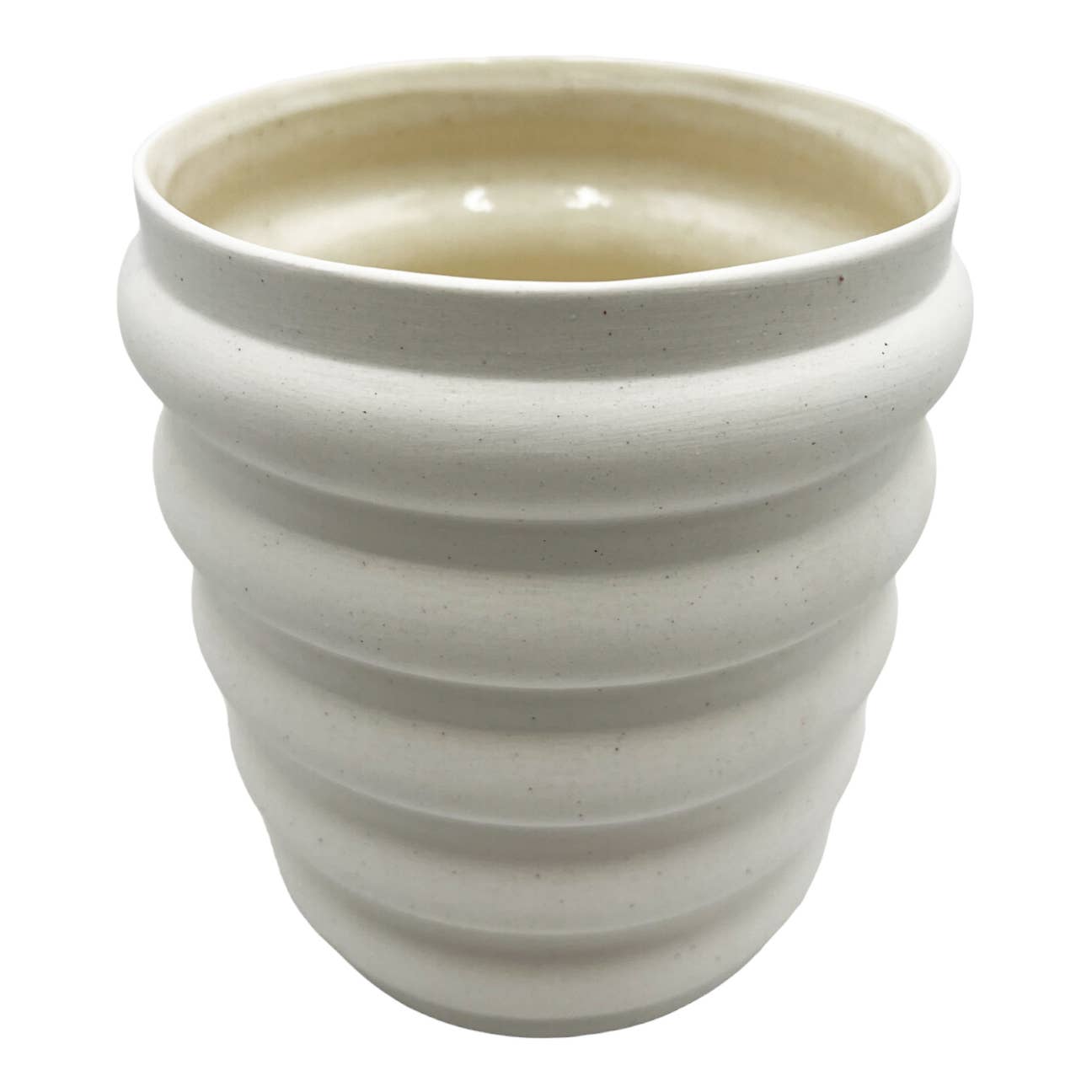 Modern Ceramic Vase in Beige: Large