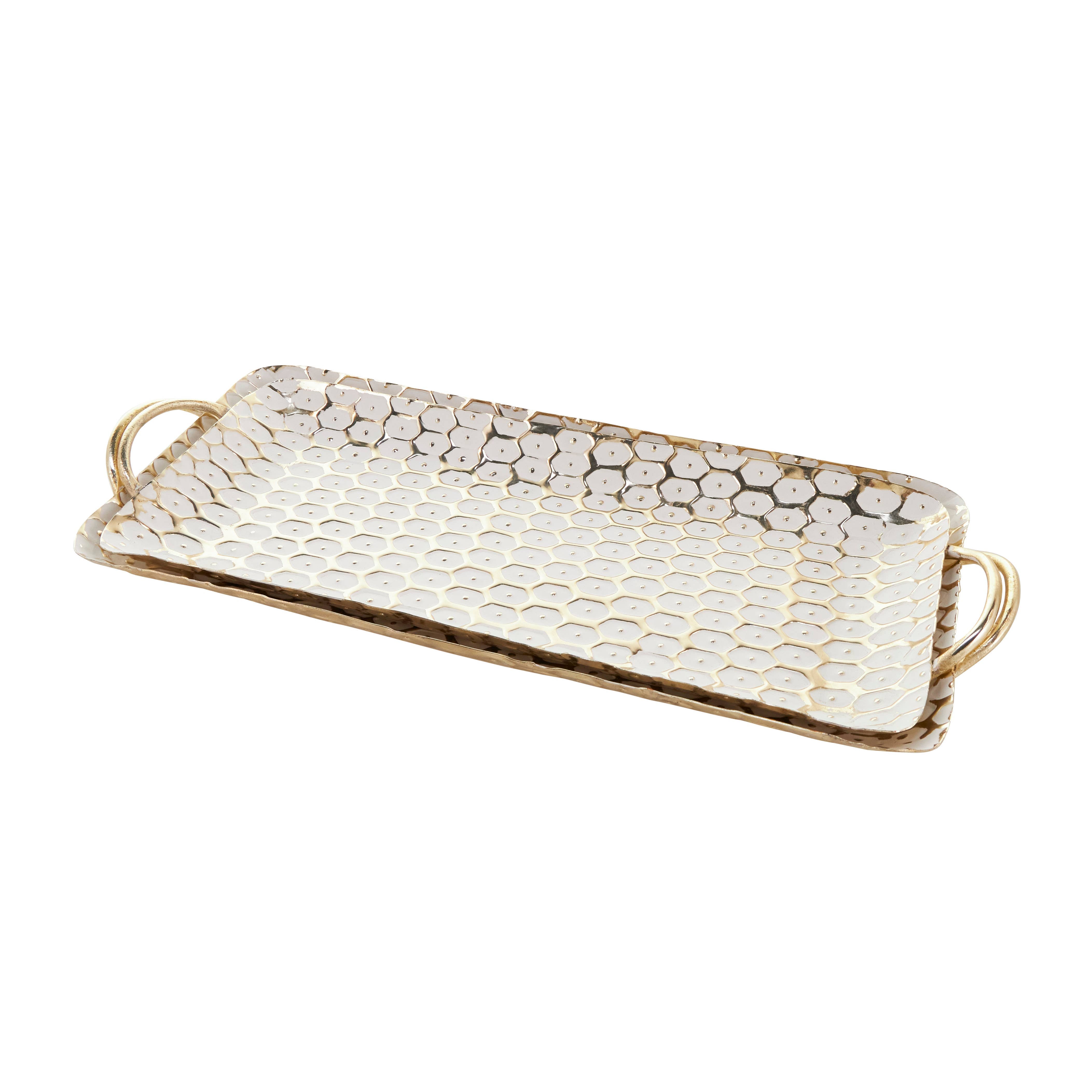 Glam Gold Metal Tray Set