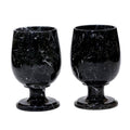Marble Wine Glass Black