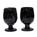 Marble Wine Glass Black