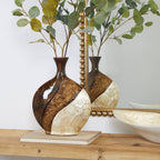 Traditional Brown Ceramic Vase'
