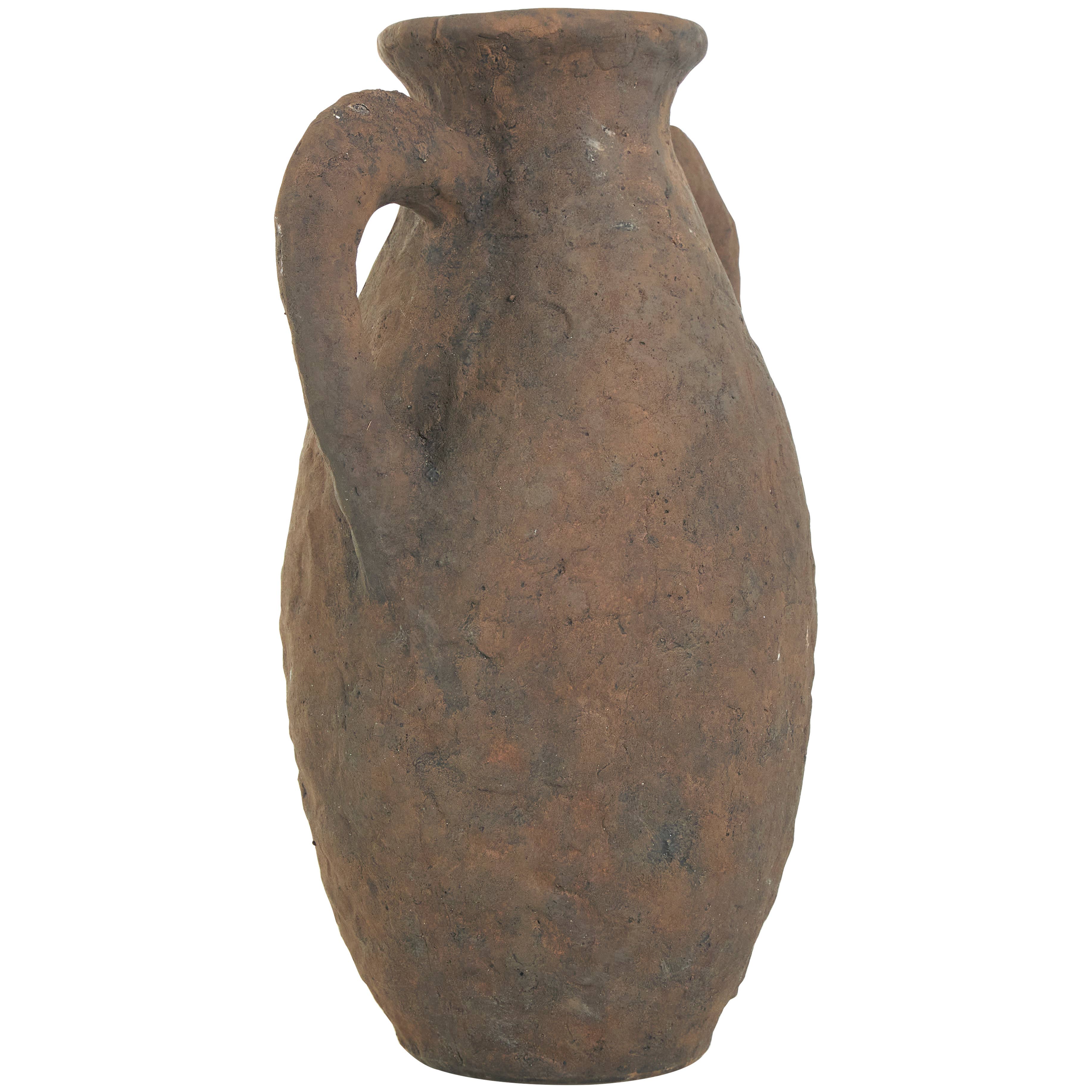 Rustic Dark Brown Ceramic Vase