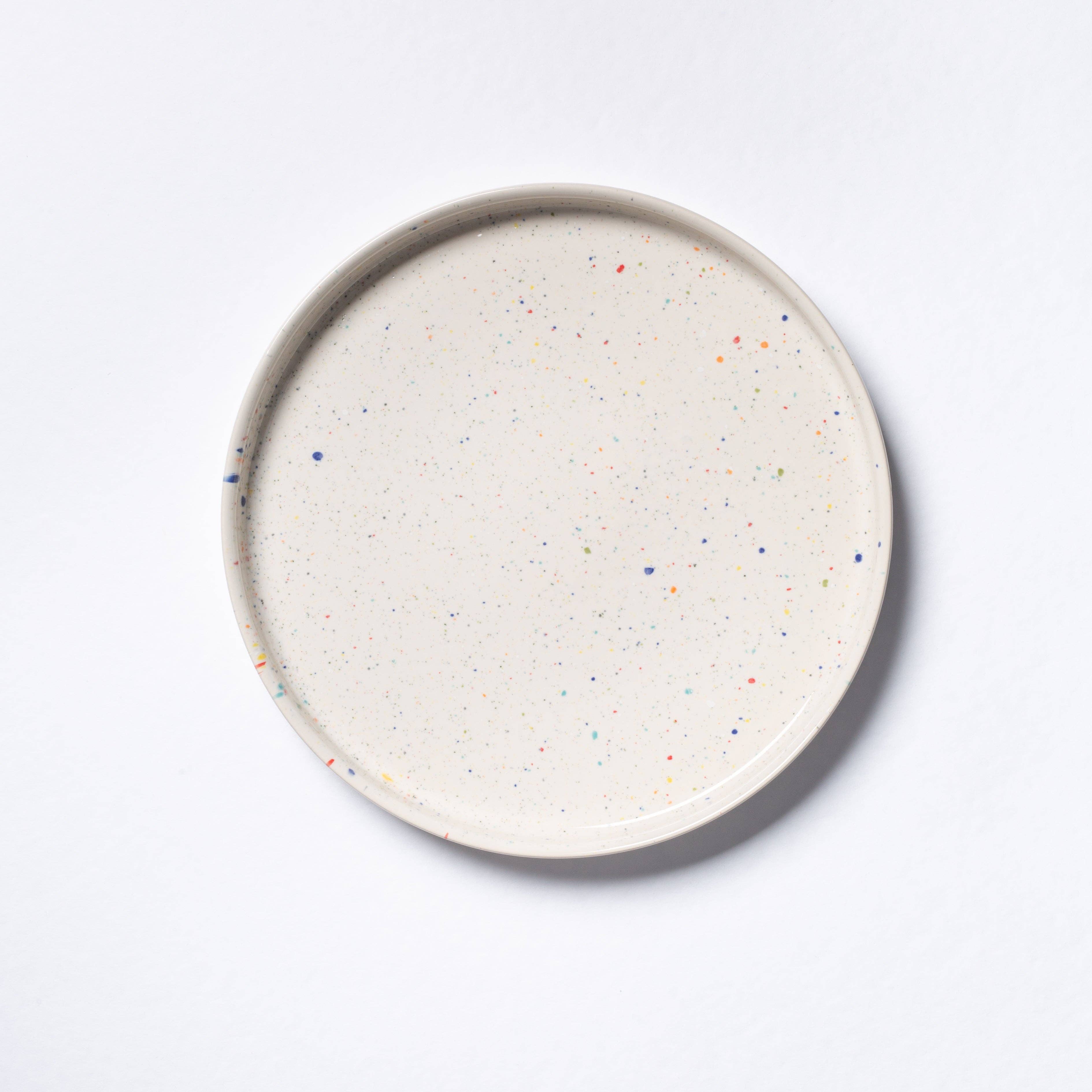 White Cake Stand 11" stoneware ceramic