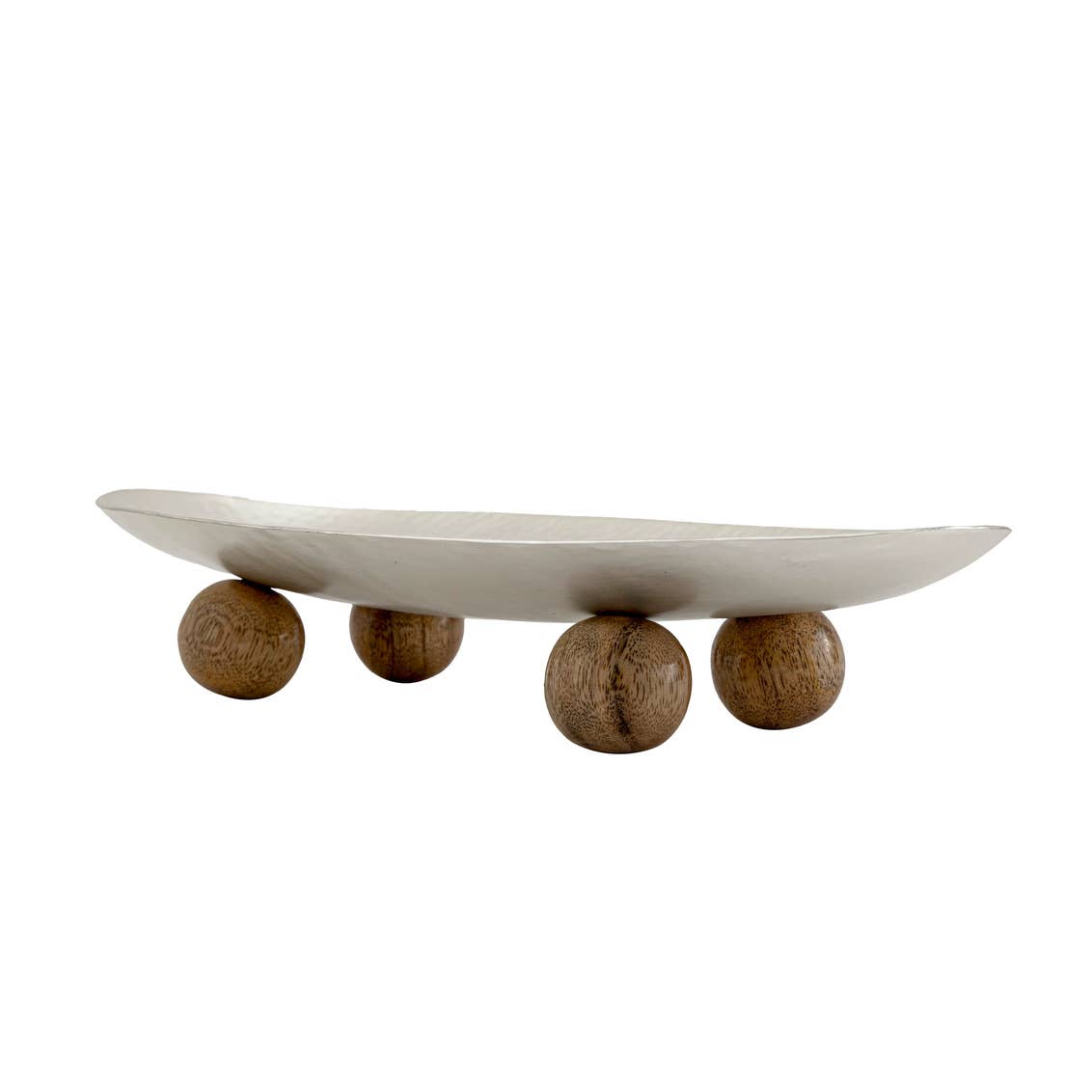 Temari Hammered Silver Oblong Tray