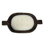 Charred Finish Paulownia Wood Handle Candle