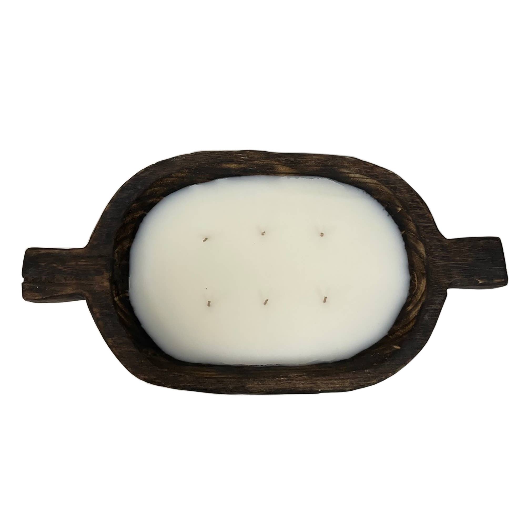 Charred Finish Paulownia Wood Handle Candle