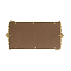 24.5x12.5x1" Mirror Tray w/ Gold Frame & Intricate Floral