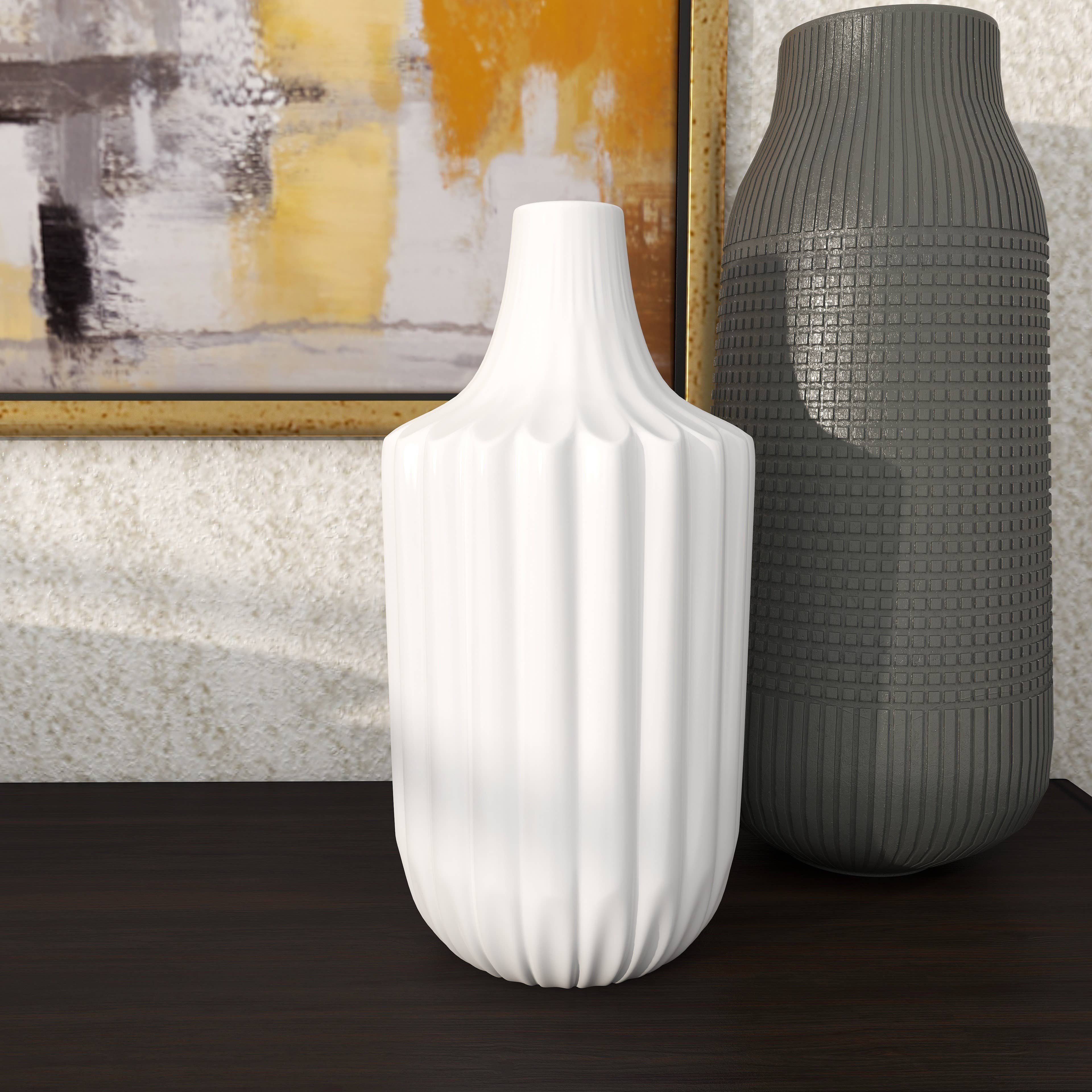 Modern White Ceramic Vase