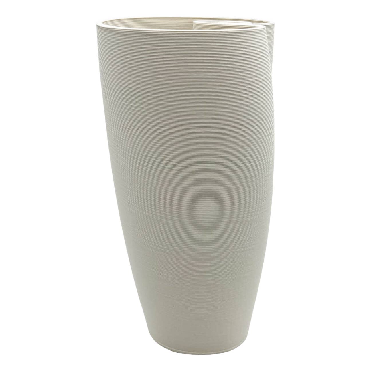 11" High Modern Ceramic Vase in White