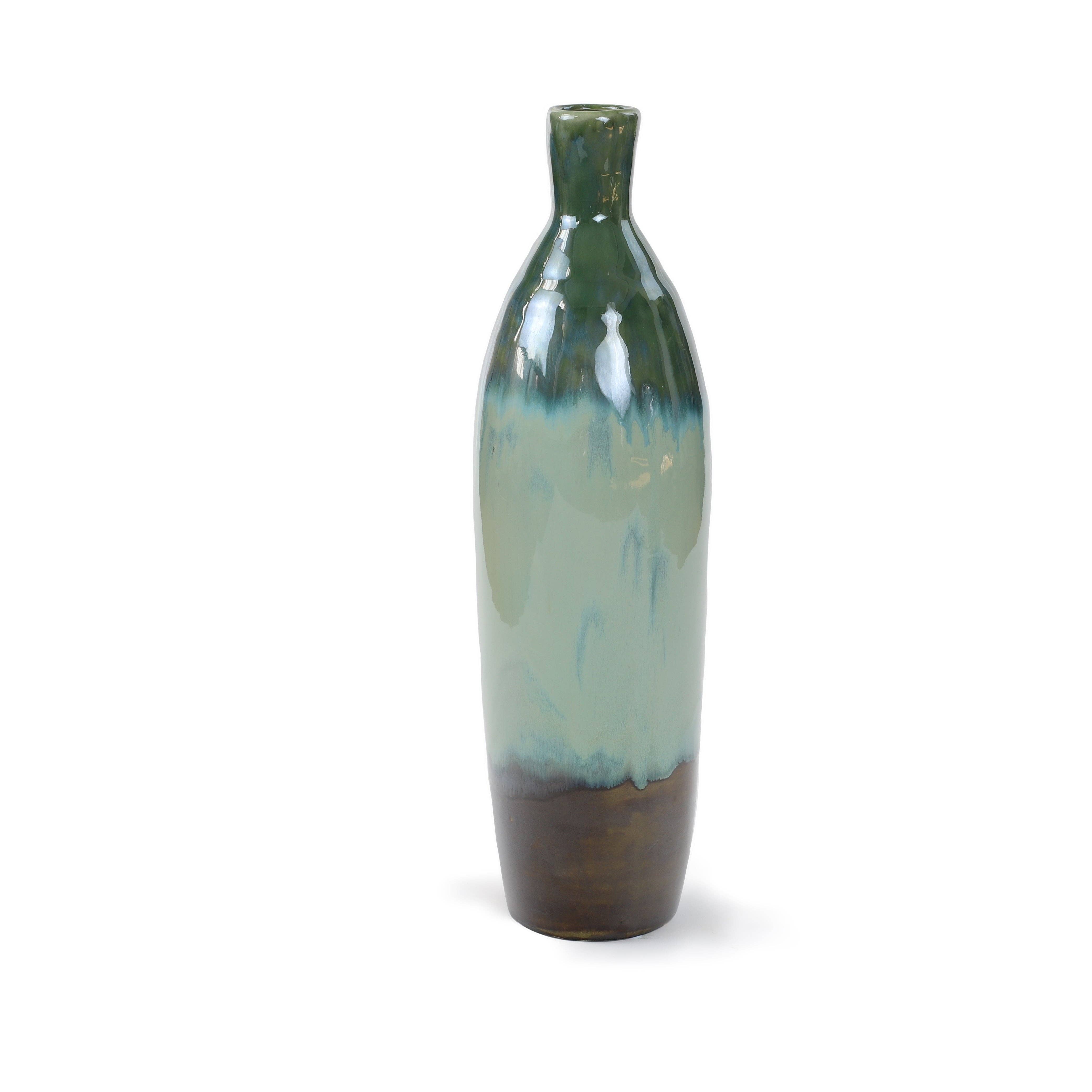 ClayBarn Patina Artisan Verde Skinny Bottle Vase