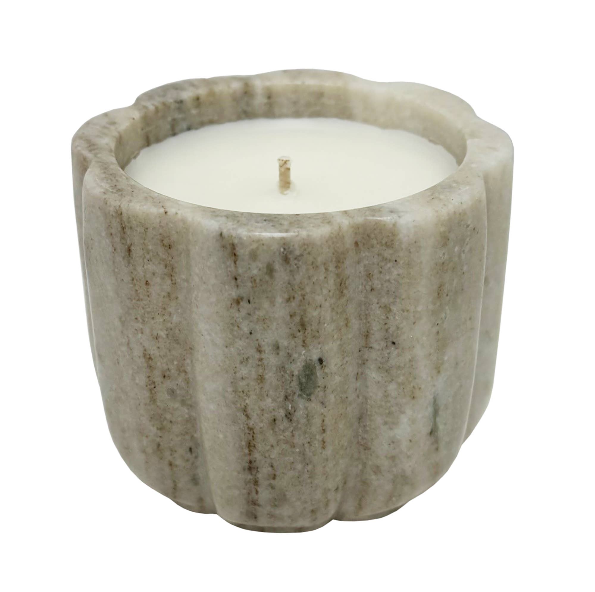 White Musk & Bamboo Marble Candle