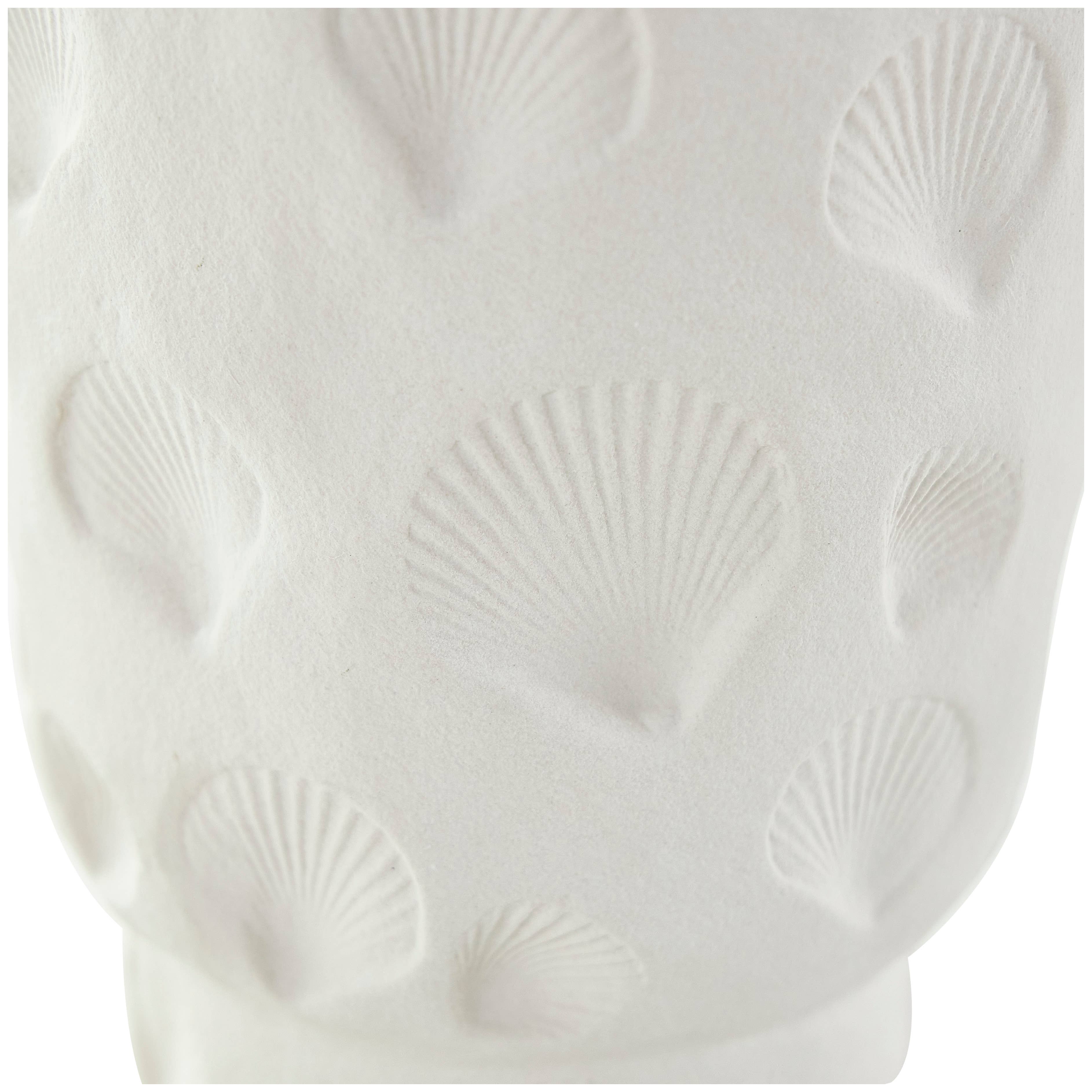 Coastal White Ceramic Vase