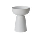White Rize Collection Footed Bowl, 10" X 13.25".