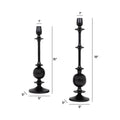 Madoc Black Aluminum Candleholders, Set of 2
