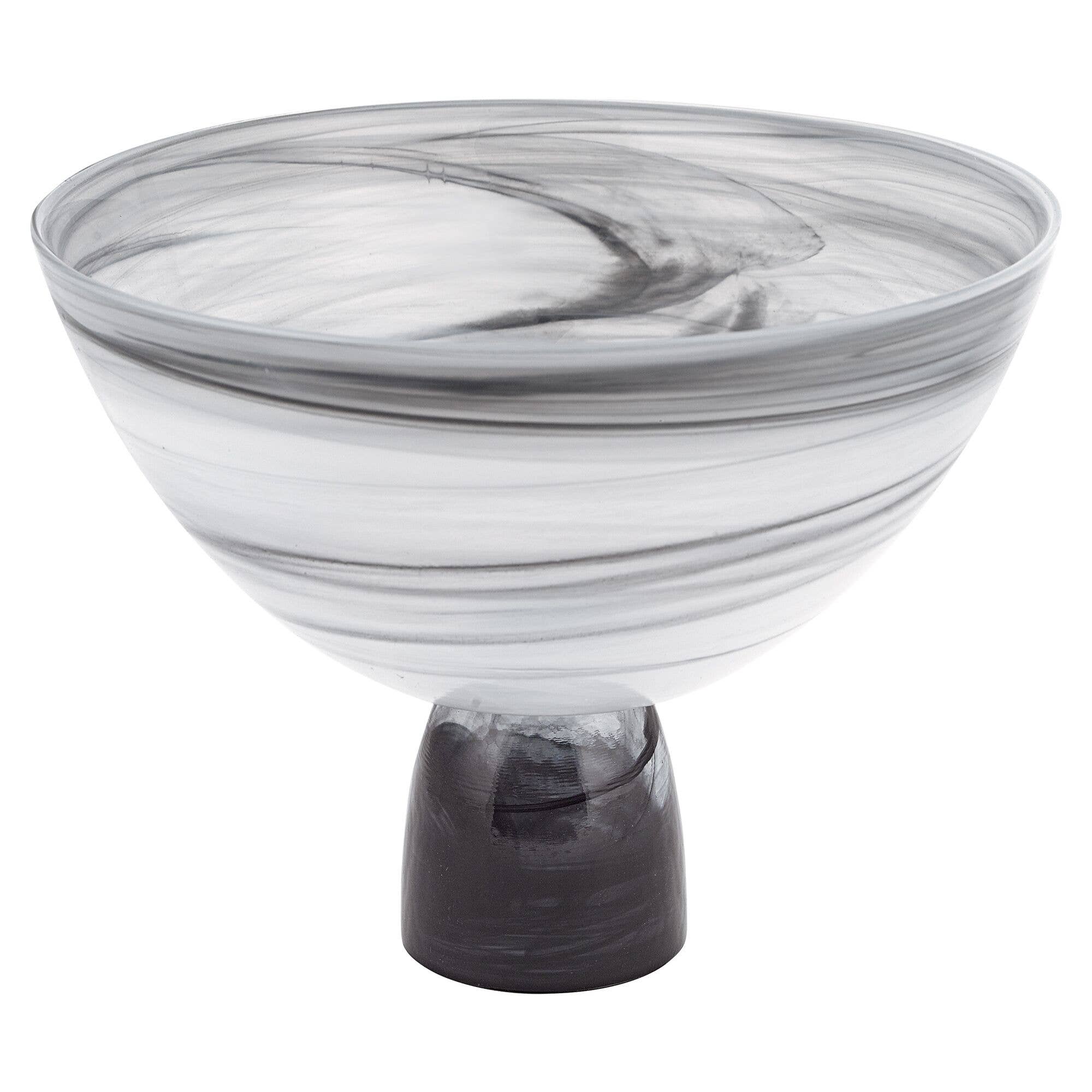 Milky Way Footed Alabaster Glass Centerpiece Bowl D10 x H7