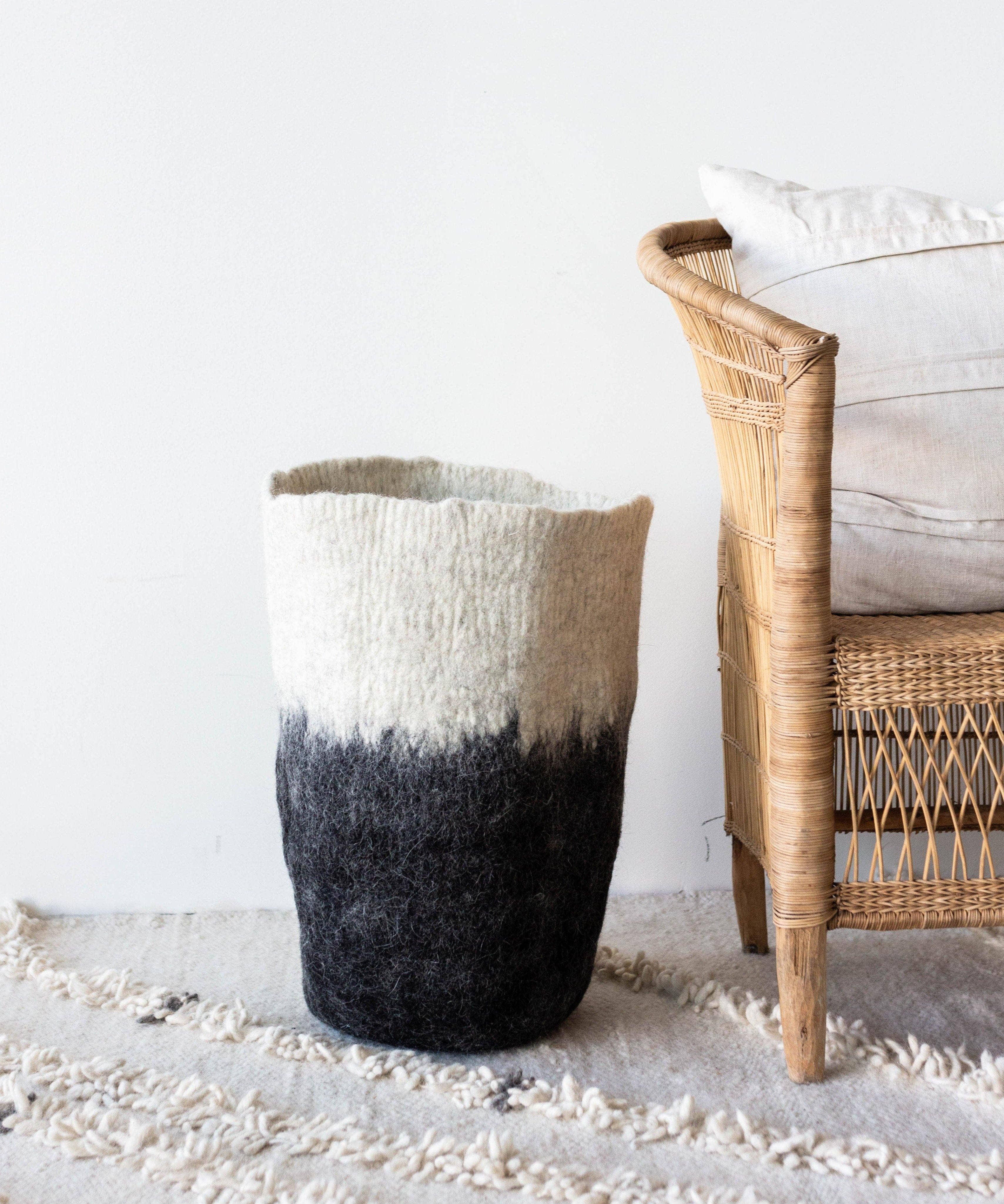 Hand-Felted Floor Vase