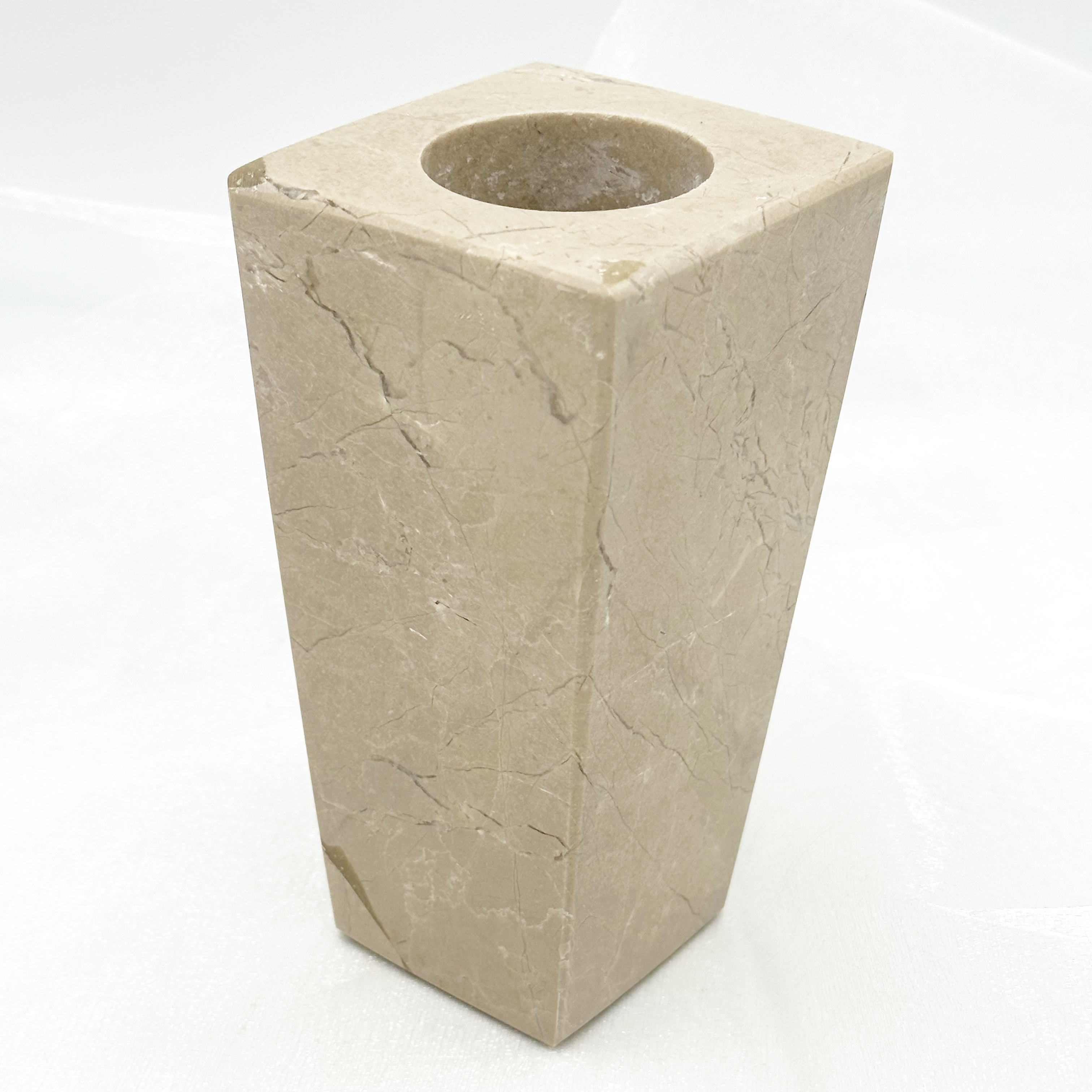 6" Square Vase - Marble and Onyx: Verona Marble