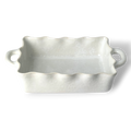 Cozina White Ruffled Baker