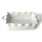 Cozina White Ruffled Baker