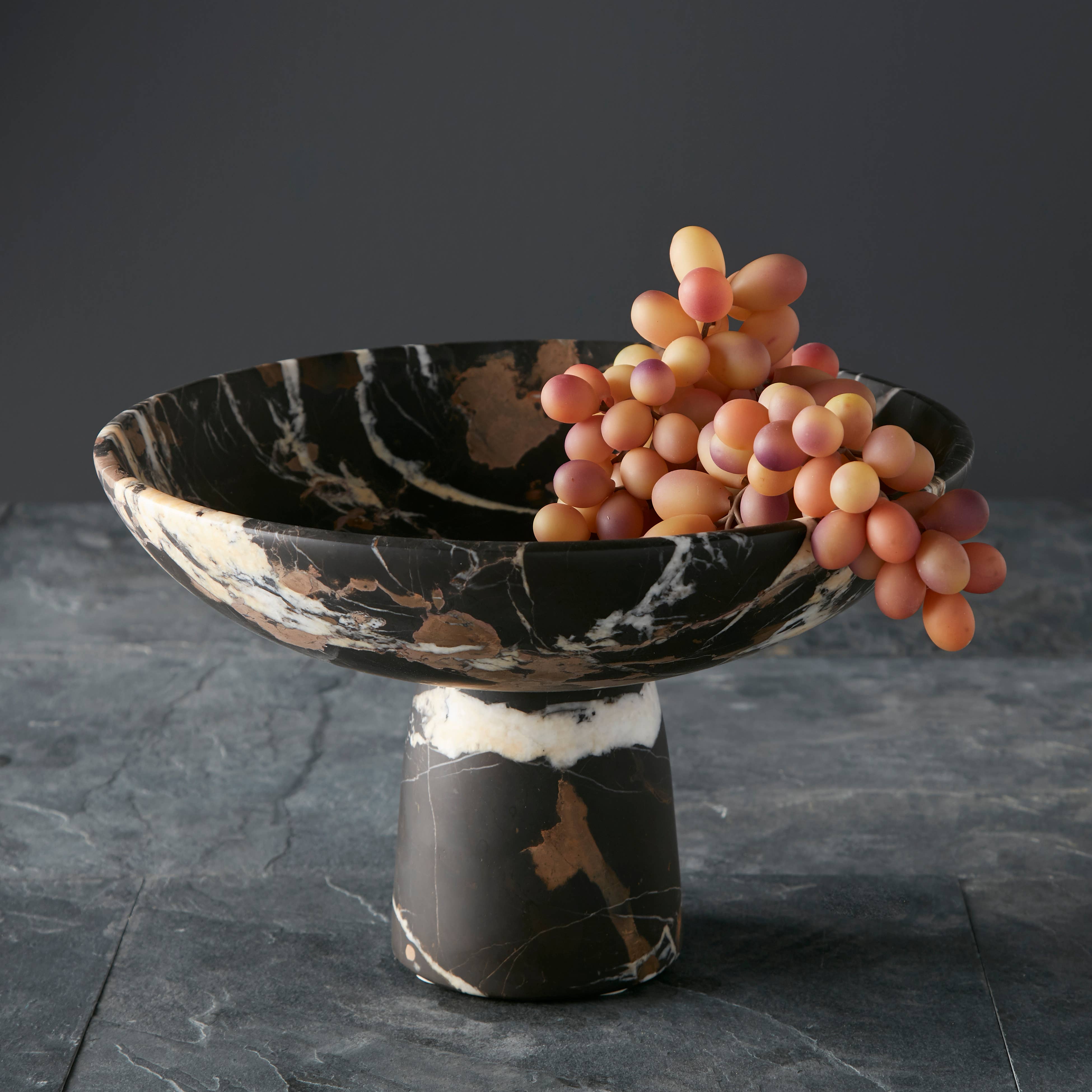 Rhea Collection 12" Black and Gold Marble Honed Finish