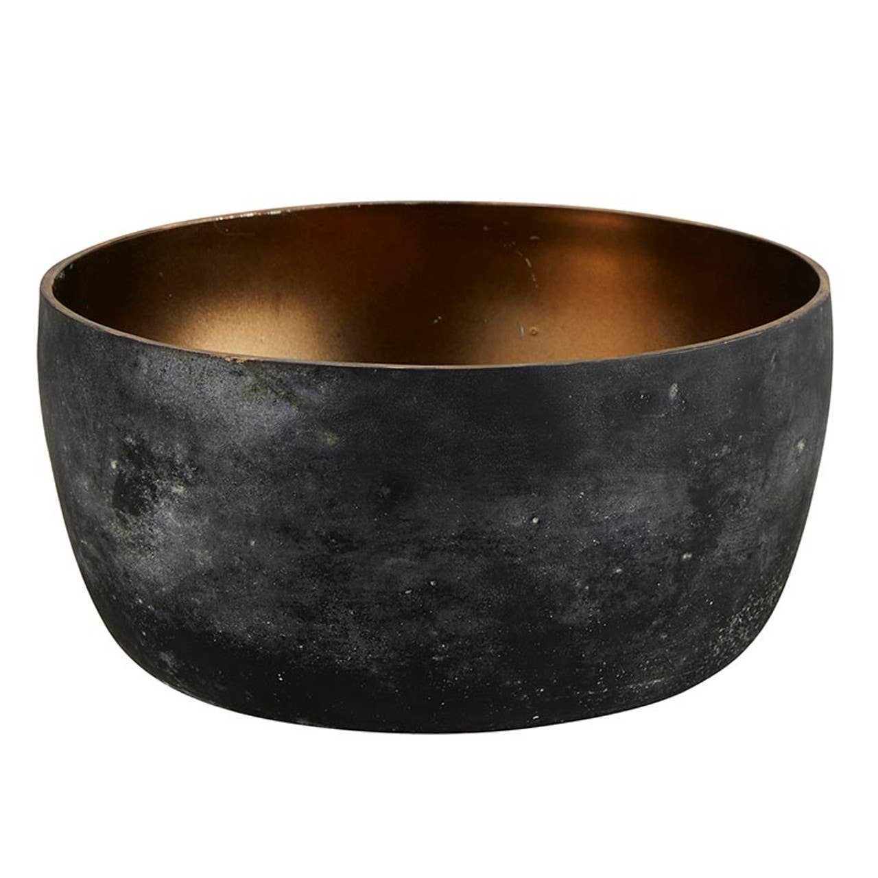 Gray With Gold Glass Bowl Lg