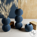 BUBBLE Vase | PREMIUM | 8 Colors | For Dried & Fresh Flowers: Navy Blue / Single / With Insert