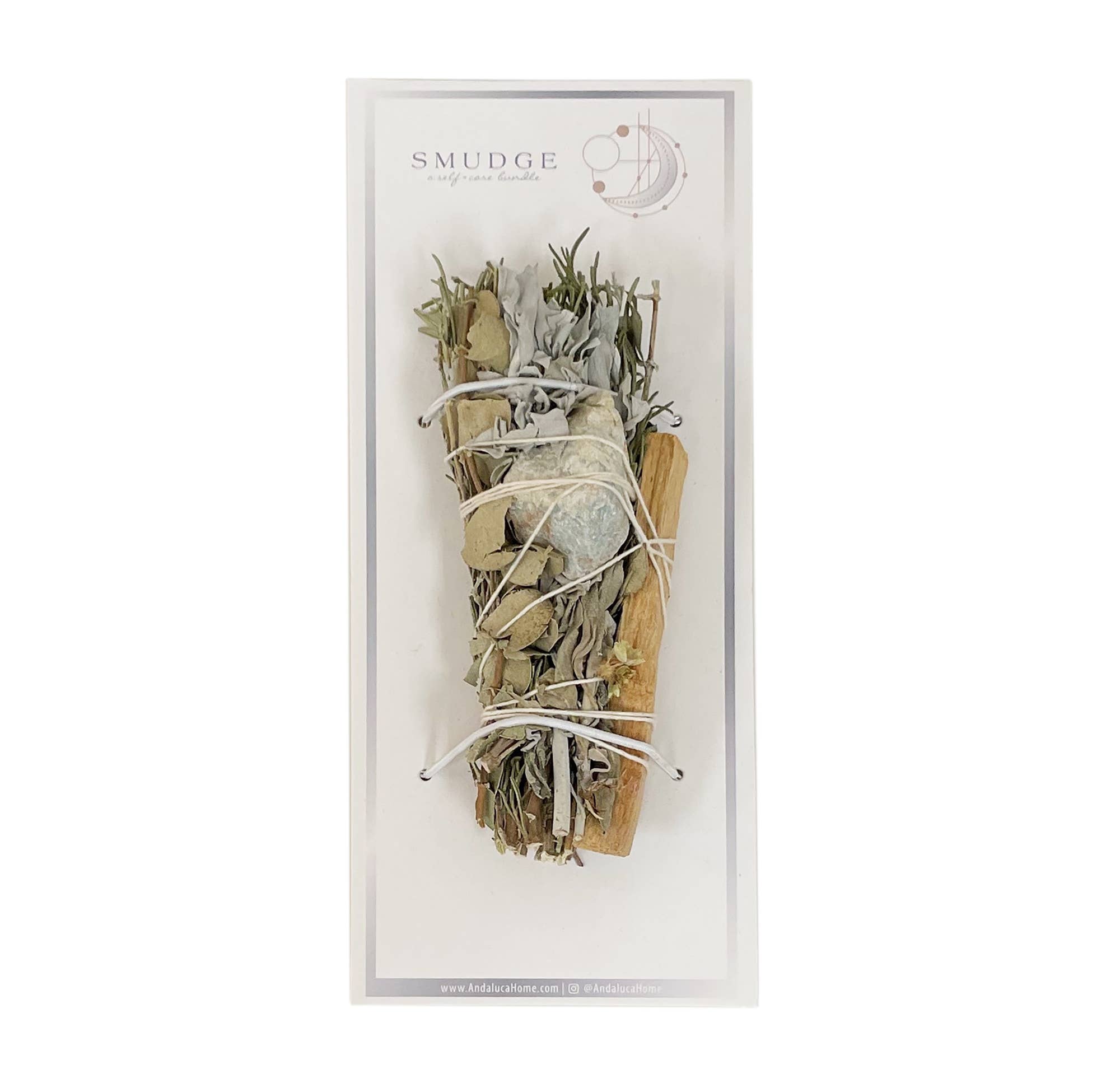 6" White Sage Smudge Wand On Card