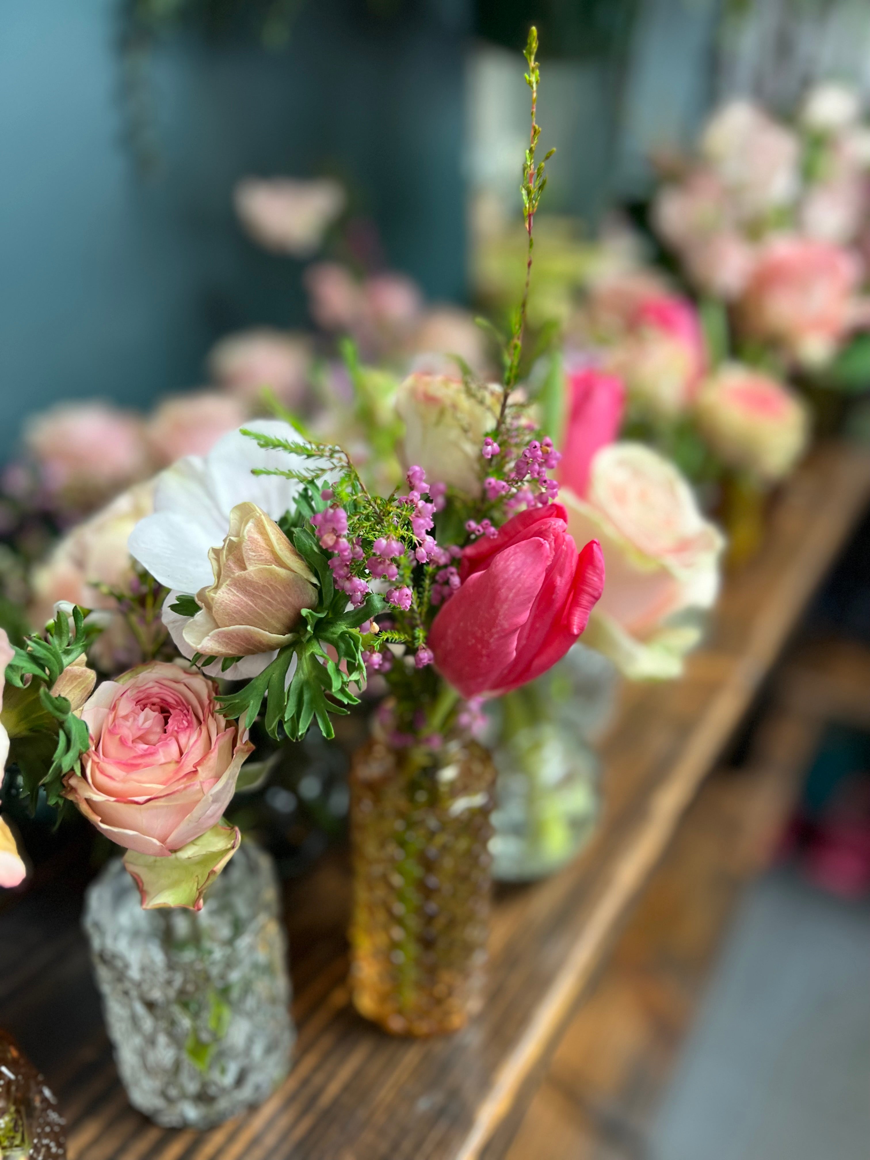 Set of 15 Bud Vase Arrangements