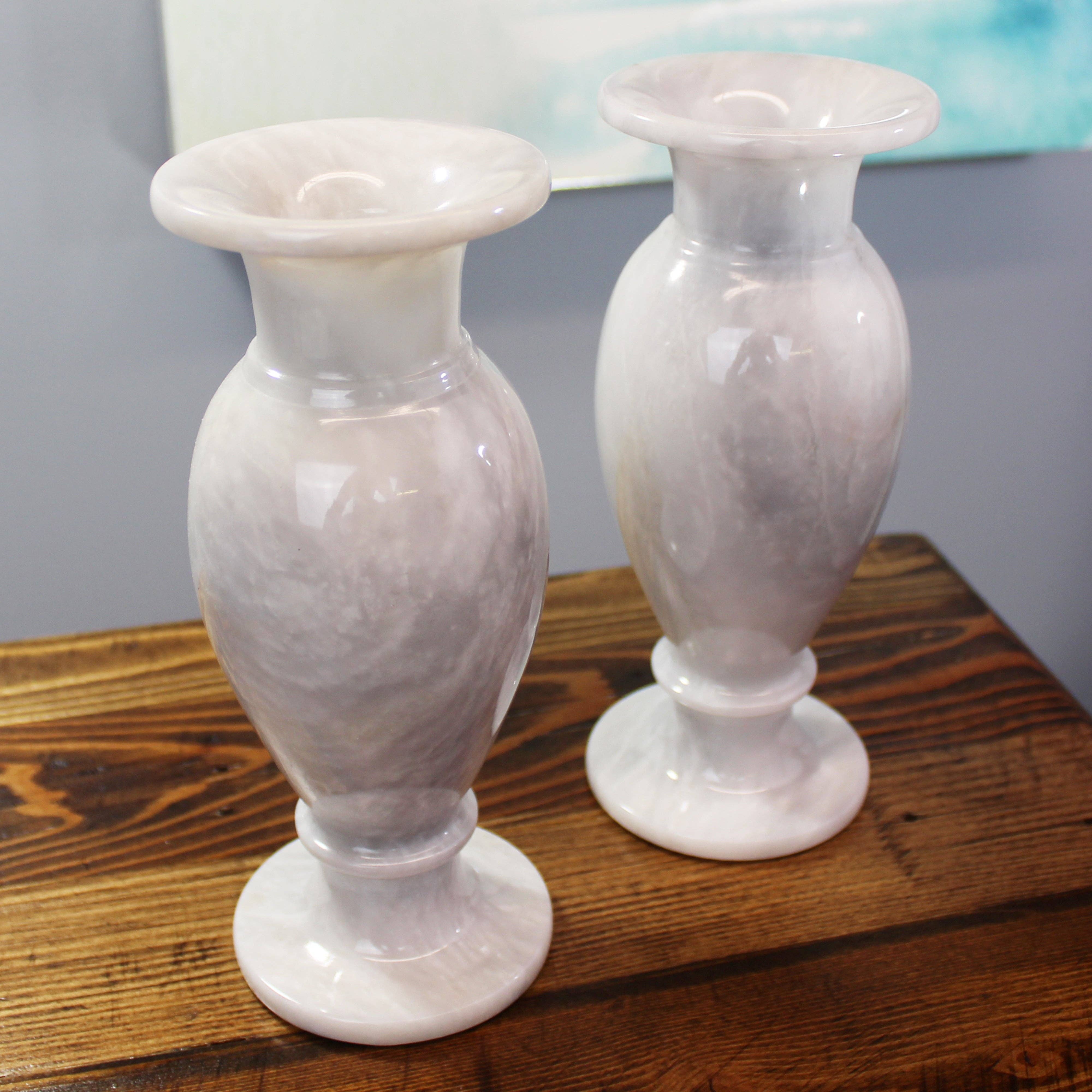 Decorative White 8" Marble Vase
