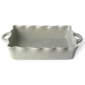 Cozina Gray Large Ruffled Baker