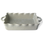 Cozina Gray Large Ruffled Baker
