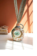 Hand-Painted Ceramic Pitcher with Eye
