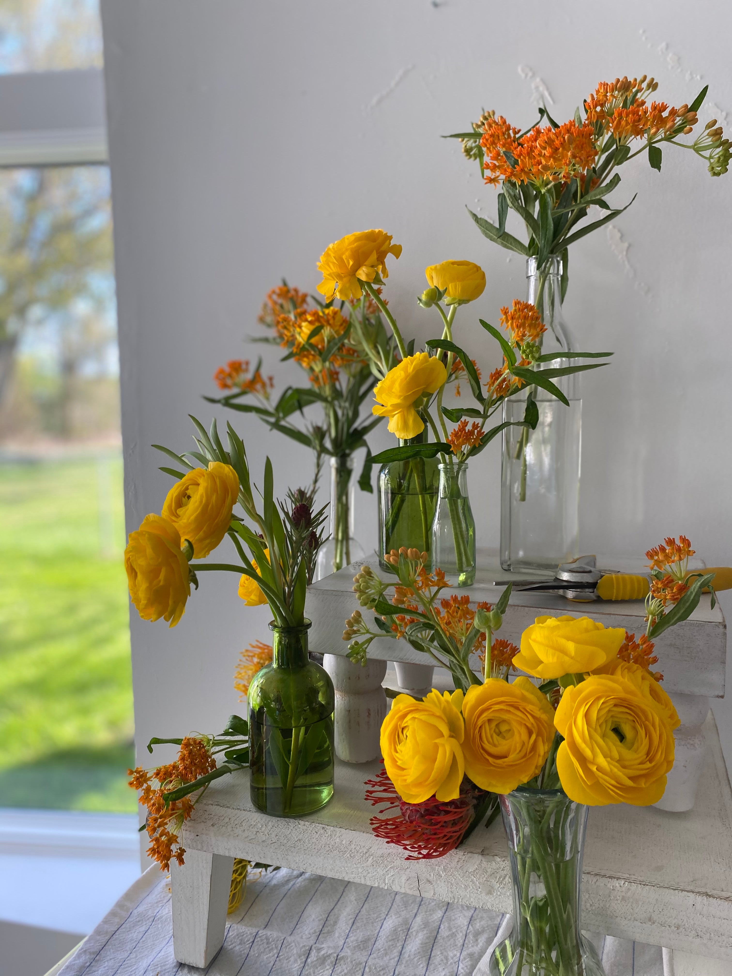 Set of 15 Bud Vase Arrangements