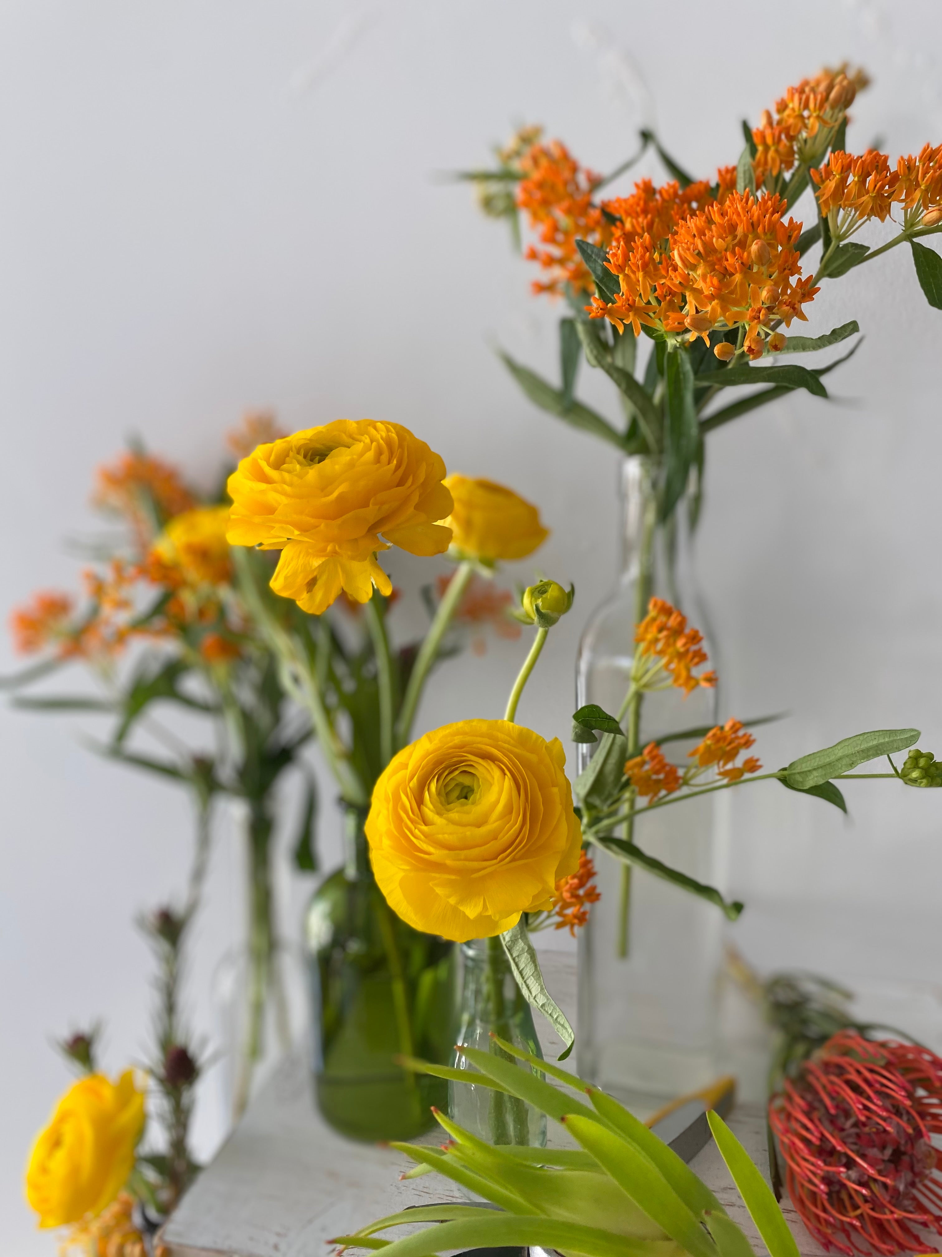 Set of 15 Bud Vase Arrangements